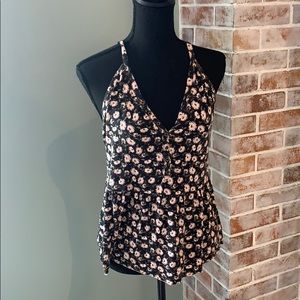 Floral American eagle tank